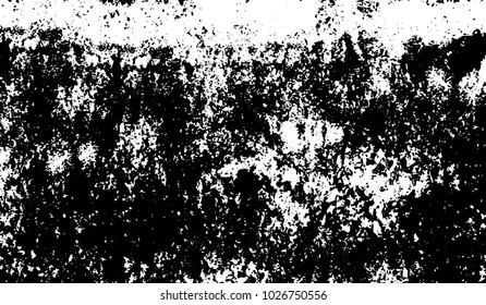 Black and white texture of grunge. Abstract vector monochrome background of dots, lines, dust, spots, chips
