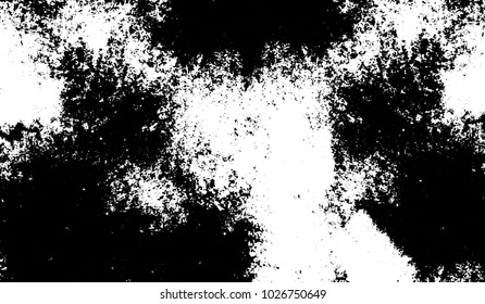 Black and white texture of grunge. Abstract vector monochrome background of dots, lines, dust, spots, chips