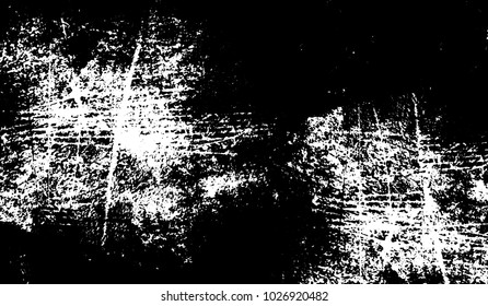 Black and white texture of grunge. Abstract vector monochrome background of dots, lines, dust, spots, chips