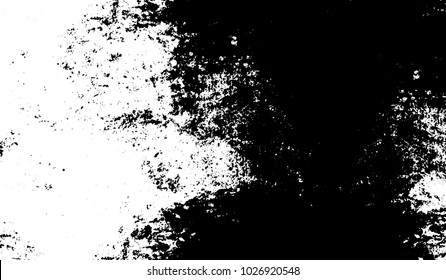Black and white texture of grunge. Abstract vector monochrome background of dots, lines, dust, spots, chips