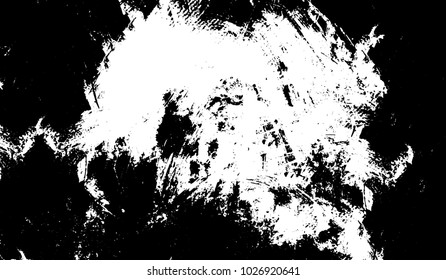 Black and white texture of grunge. Abstract vector monochrome background of dots, lines, dust, spots, chips