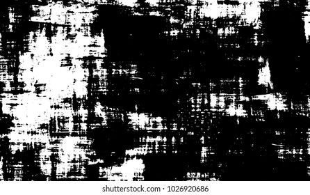 Black and white texture of grunge. Abstract vector monochrome background of dots, lines, dust, spots, chips