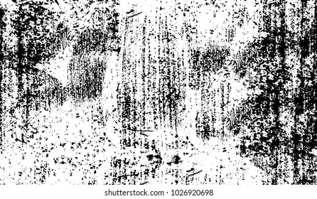 Black and white texture of grunge. Abstract vector monochrome background of dots, lines, dust, spots, chips