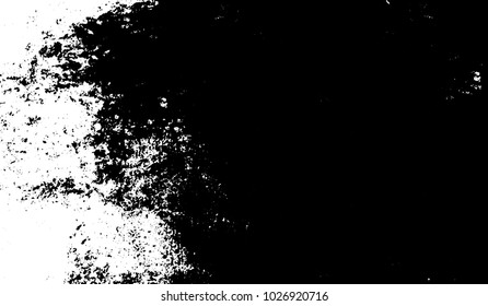 Black and white texture of grunge. Abstract vector monochrome background of dots, lines, dust, spots, chips