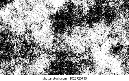 Black and white texture of grunge. Abstract vector monochrome background of dots, lines, dust, spots, chips