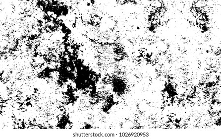 Black and white texture of grunge. Abstract vector monochrome background of dots, lines, dust, spots, chips