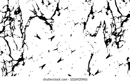 Black and white texture of grunge. Abstract vector monochrome background of dots, lines, dust, spots, chips