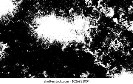 Black and white texture of grunge. Abstract vector monochrome background of dots, lines, dust, spots, chips
