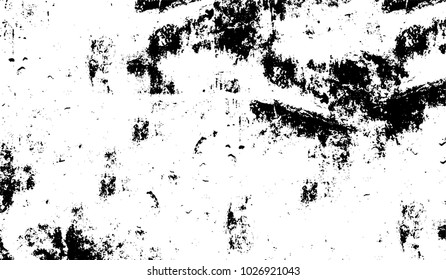 Black and white texture of grunge. Abstract vector monochrome background of dots, lines, dust, spots, chips
