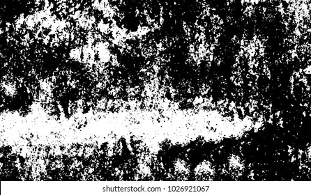 Black and white texture of grunge. Abstract vector monochrome background of dots, lines, dust, spots, chips