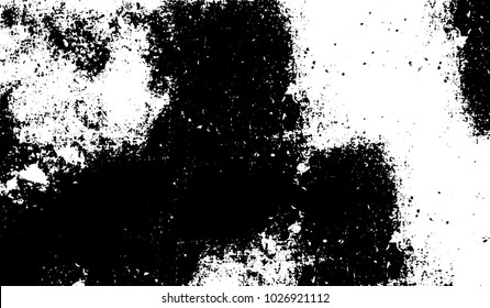 Black and white texture of grunge. Abstract vector monochrome background of dots, lines, dust, spots, chips