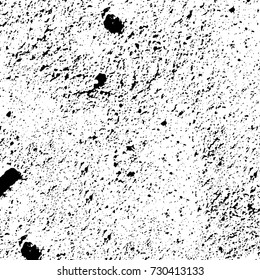 Black and white texture of grunge vector. Abstract monochrome pattern for surface and textile design. Brushed black paint cover. Grunge rough dirty background 