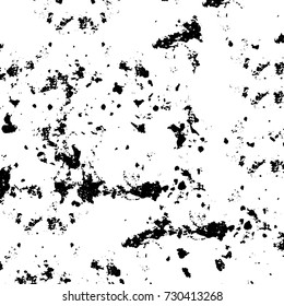 Black and white texture of grunge vector. Abstract monochrome pattern for surface and textile design. Brushed black paint cover. Grunge rough dirty background 