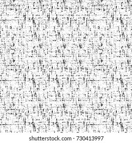 Black and white texture of grunge vector. Abstract monochrome pattern for surface and textile design. Brushed black paint cover. Grunge rough dirty background 