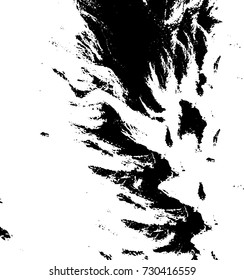 Black and white texture of grunge vector. Abstract monochrome pattern for surface and textile design. Brushed black paint cover. Grunge rough dirty background 