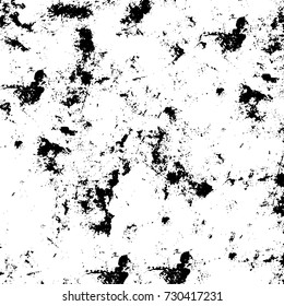 Black and white texture of grunge vector. Abstract monochrome pattern for surface and textile design. Brushed black paint cover. Grunge rough dirty background 