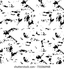 Black and white texture of grunge vector. Abstract monochrome pattern for surface and textile design. Brushed black paint cover. Grunge rough dirty background 