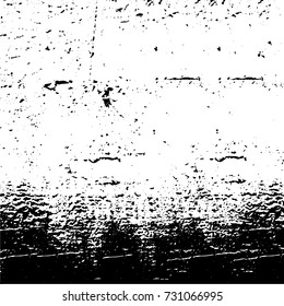 Black and white texture of grunge vector. Abstract monochrome pattern for surface and textile design. Brushed black paint cover. Grunge rough dirty background 