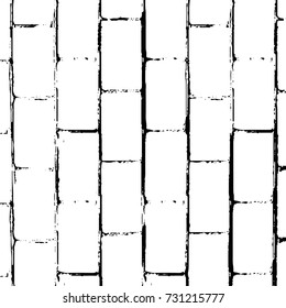 Black and white texture of grunge vector. Abstract monochrome pattern for surface and textile design. Brushed black paint cover. Grunge rough dirty background 