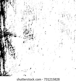 Black and white texture of grunge vector. Abstract monochrome pattern for surface and textile design. Brushed black paint cover. Grunge rough dirty background 