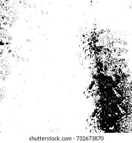 Black and white texture of grunge vector. Abstract monochrome pattern for surface and textile design. Brushed black paint cover. Grunge rough dirty background 
