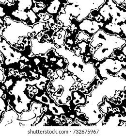 Black and white texture of grunge vector. Abstract monochrome pattern for surface and textile design. Brushed black paint cover. Grunge rough dirty background 