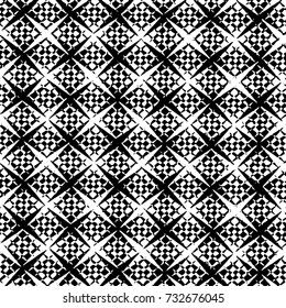 Black and white texture of grunge vector. Abstract monochrome pattern for surface and textile design. Brushed black paint cover. Grunge rough dirty background 