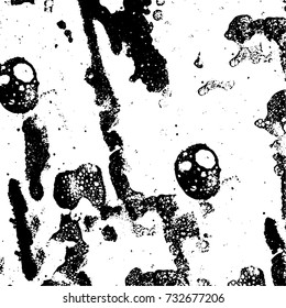 Black and white texture of grunge vector. Abstract monochrome pattern for surface and textile design. Brushed black paint cover. Grunge rough dirty background 