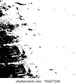 Black and white texture of grunge vector. Abstract monochrome pattern for surface and textile design. Brushed black paint cover. Grunge rough dirty background 