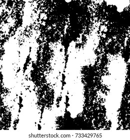 Black and white texture of grunge vector. Abstract monochrome pattern for surface and textile design. Brushed black paint cover. Grunge rough dirty background 