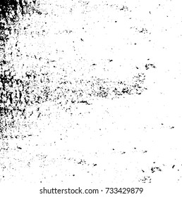 Black and white texture of grunge vector. Abstract monochrome pattern for surface and textile design. Brushed black paint cover. Grunge rough dirty background 
