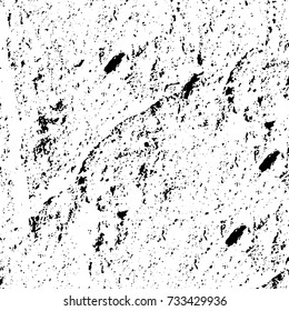 Black and white texture of grunge vector. Abstract monochrome pattern for surface and textile design. Brushed black paint cover. Grunge rough dirty background 