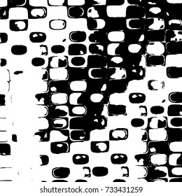 Black and white texture of grunge vector. Abstract monochrome pattern for surface and textile design. Brushed black paint cover. Grunge rough dirty background 