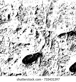 Black and white texture of grunge vector. Abstract monochrome pattern for surface and textile design. Brushed black paint cover. Grunge rough dirty background 