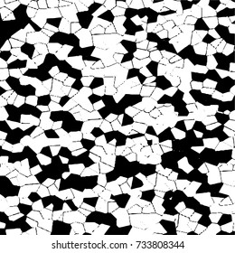 Black and white texture of grunge vector. Abstract monochrome pattern for surface and textile design. Brushed black paint cover. Grunge rough dirty background 