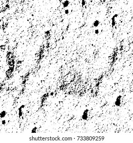 Black and white texture of grunge vector. Abstract monochrome pattern for surface and textile design. Brushed black paint cover. Grunge rough dirty background 