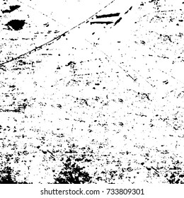 Black and white texture of grunge vector. Abstract monochrome pattern for surface and textile design. Brushed black paint cover. Grunge rough dirty background 