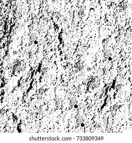 Black and white texture of grunge vector. Abstract monochrome pattern for surface and textile design. Brushed black paint cover. Grunge rough dirty background 