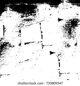 Black and white texture of grunge vector. Abstract monochrome pattern for surface and textile design. Brushed black paint cover. Grunge rough dirty background 