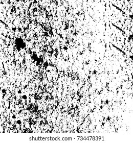 Black and white texture of grunge vector. Abstract monochrome pattern for surface and textile design. Brushed black paint cover. Grunge rough dirty background 