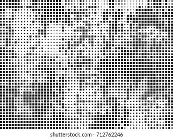 Black and white texture halftone. Abstract background of ink stains. Vector grunge vintage