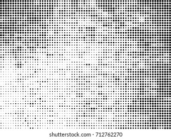 Black and white texture halftone. Abstract background of ink stains. Vector grunge vintage