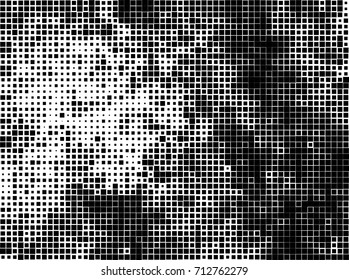 Black and white texture halftone. Abstract background of ink stains. Vector grunge vintage