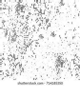 Black and white texture halftone. Abstract background of ink stains. Vector grunge vintage