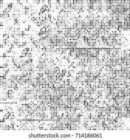 Black and white texture halftone. Abstract background of ink stains. Vector grunge vintage
