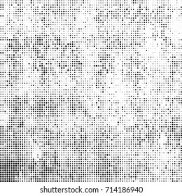 Black and white texture halftone. Abstract background of ink stains. Vector grunge vintage