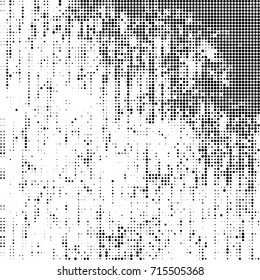 Black and white texture halftone. Abstract background of ink stains. Vector grunge vintage