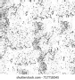 Black and white texture halftone. Abstract background of ink stains. Vector grunge vintage