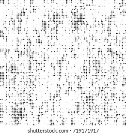 Black and white texture halftone. Abstract background of ink stains. Vector grunge vintage
