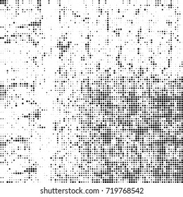 Black and white texture halftone. Abstract background of ink stains. Vector grunge vintage
